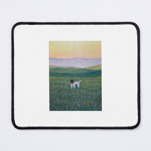 Artikelvorschau, Ölgemälde: Jagdvogel, Hund, schöner Himmel und Wildblumen entworfen und verkauft von HappypaintTim.