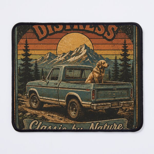 Item preview, Vintage Distress | Classic Truck & Dog Adventure designed and sold by SkyrishStudios.