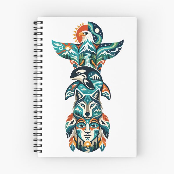Item preview, Northern Totem Eagle Orca Wolf designed and sold by Wild Creative Art.