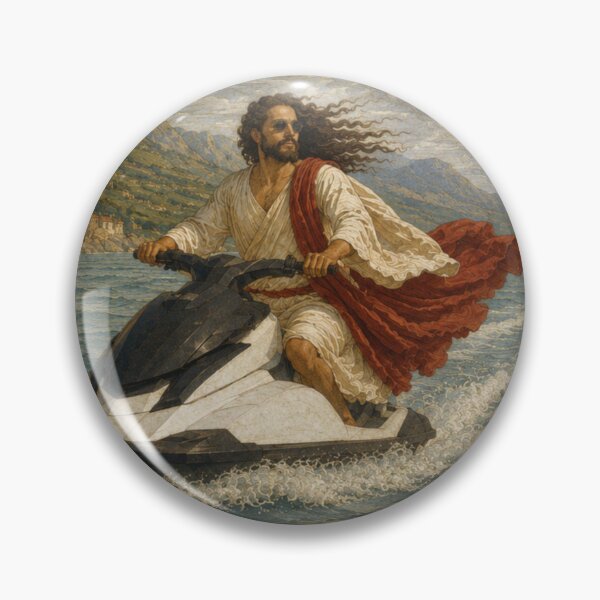 Item preview, Jesus on a Jet Ski designed and sold by leelahenry.