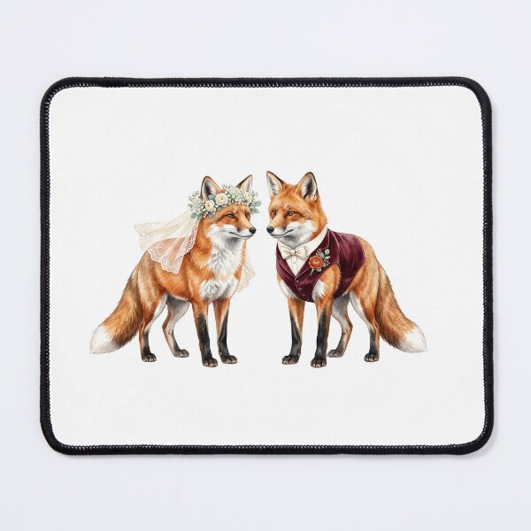 Item preview, Red Fox Wedding Couple designed and sold by Roy & Tiffany.
