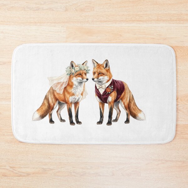 Item preview, Red Fox Wedding Couple designed and sold by Tiffany Roy.