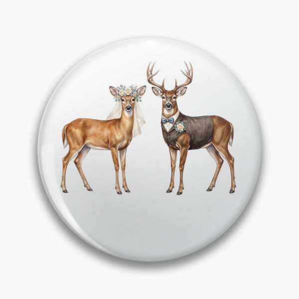 Item preview, Deer Couple Wedding Art designed and sold by Roy & Tiffany.