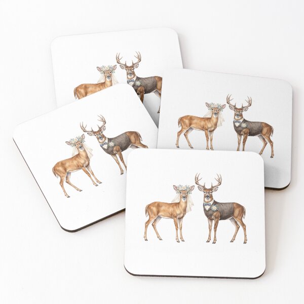 Item preview, Deer Couple Wedding Art designed and sold by Roy & Tiffany.