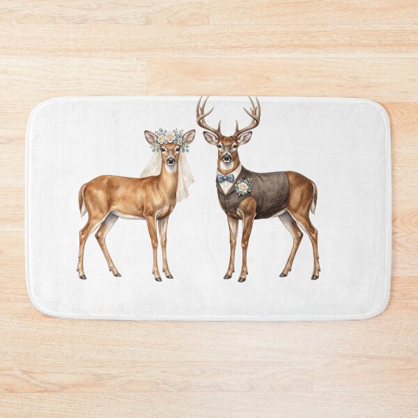 Item preview, Deer Couple Wedding Art designed and sold by Tiffany Roy.