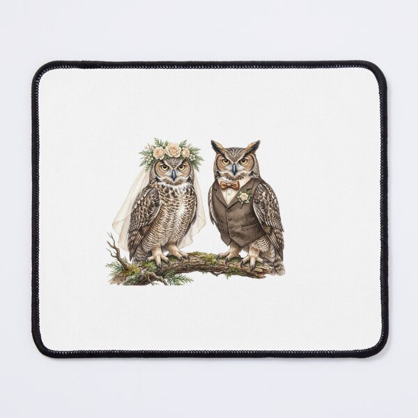 Item preview, Owl Wedding Couple Art designed and sold by Roy & Tiffany.