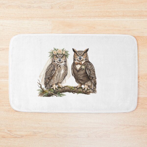 Item preview, Owl Wedding Couple Art designed and sold by Roy & Tiffany.