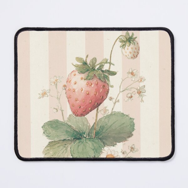 Item preview, Strawberry Plant Botanical Watercolor Illustration designed and sold by GoodOldPrints4.