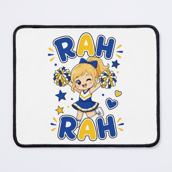 Item preview, Rah Rah Cheer Spirit - Blue and Yellow/Blonde designed and sold by SecondStarLLC.