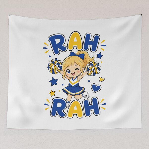 Item preview, Rah Rah Cheer Spirit - Blue and Yellow/Blonde designed and sold by SecondStarLLC.