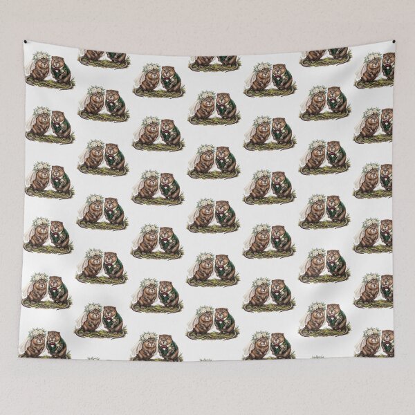 Item preview, Nutria Wedding Couple Art designed and sold by Roy & Tiffany.