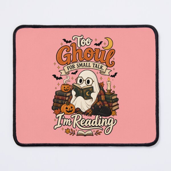 Item preview, Too Ghoul for Small Talk I’m Reading – Funny Halloween Bookworm Design designed and sold by BankshopTH.