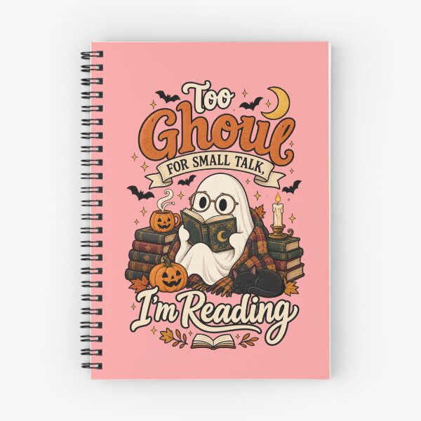 Item preview, Too Ghoul for Small Talk I’m Reading – Funny Halloween Bookworm Design designed and sold by BankshopTH.