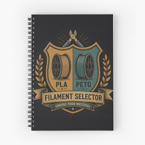 Item preview, PLA vs PETG Filament Selector Funny 3D Printing Badge designed and sold by ThirdShiftLab.