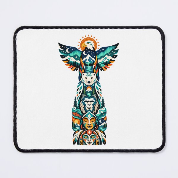 Item preview, Northern Totem Eagle Polar Bear Sasquatch designed and sold by Wild Creative Art.