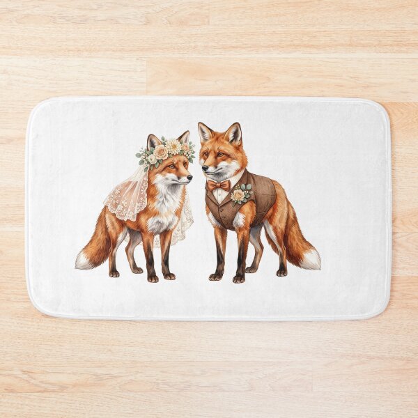 Item preview, Fox Couple Wedding Art designed and sold by Roy & Tiffany.