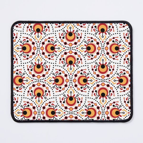 Item preview, Modern Celestial Folk Art Red Kaleidoscope Seamless Pattern designed and sold by mrhighsky.