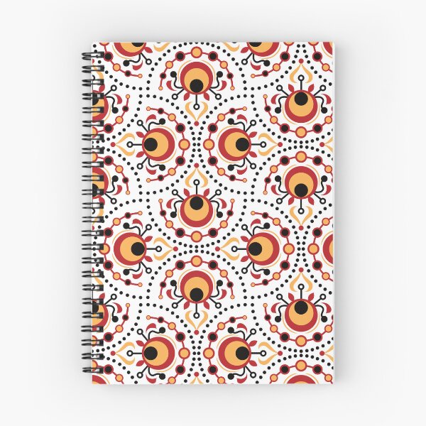 Item preview, Modern Celestial Folk Art Red Kaleidoscope Seamless Pattern designed and sold by mrhighsky.