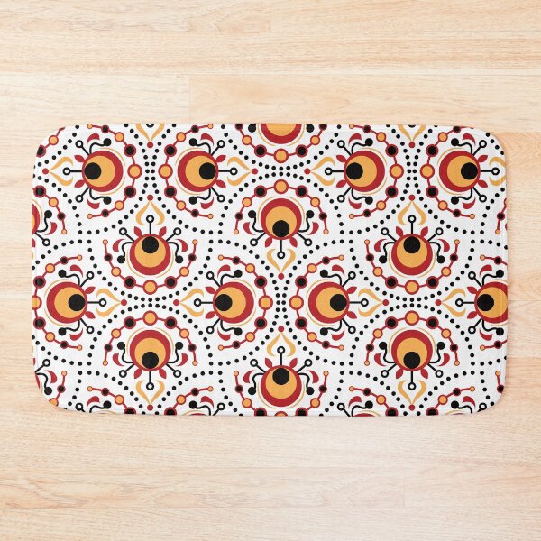 Item preview, Modern Celestial Folk Art Red Kaleidoscope Seamless Pattern designed and sold by mrhighsky.