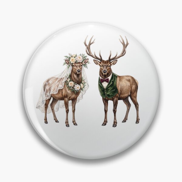 Item preview, Red Deer Wedding Couple designed and sold by Roy & Tiffany.