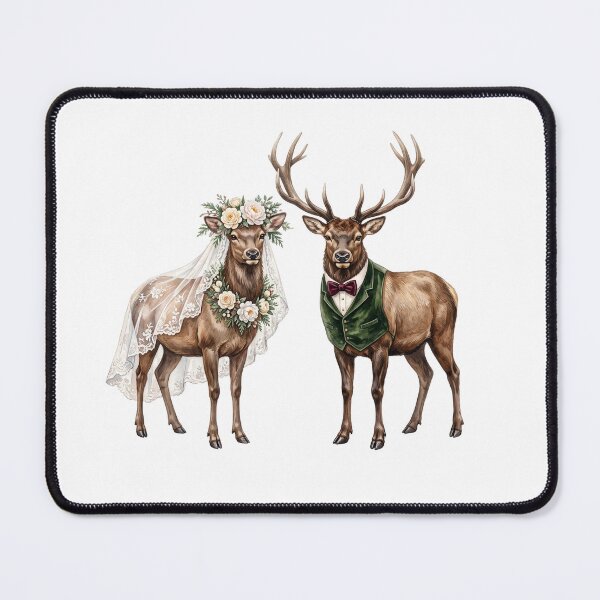 Item preview, Red Deer Wedding Couple designed and sold by Roy & Tiffany.