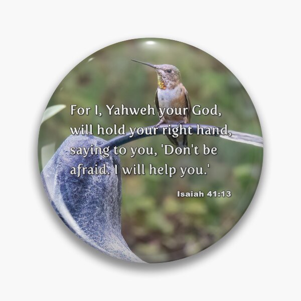 Item preview, Isaiah 41:13 I Will Help You - Hummingbird Photograph designed and sold by InsprtnlArtbyDP.
