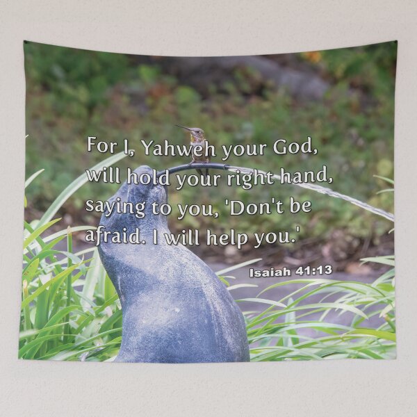 Item preview, Isaiah 41:13 I Will Help You - Hummingbird Photograph designed and sold by InsprtnlArtbyDP.
