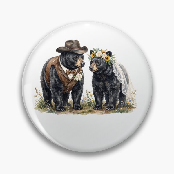 Item preview, Cowboy Bear Wedding Couple designed and sold by Tiffany Roy.