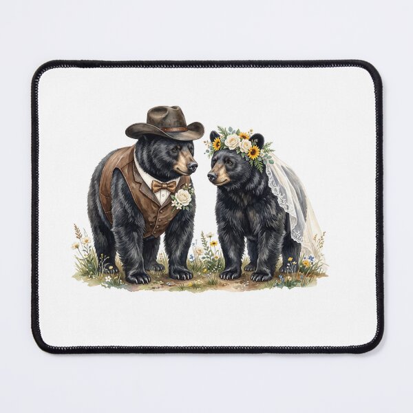 Item preview, Cowboy Bear Wedding Couple designed and sold by Roy & Tiffany.