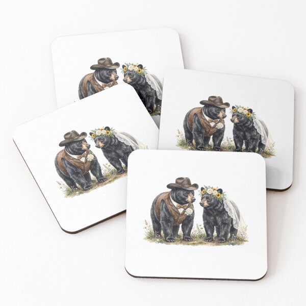 Item preview, Cowboy Bear Wedding Couple designed and sold by Roy & Tiffany.