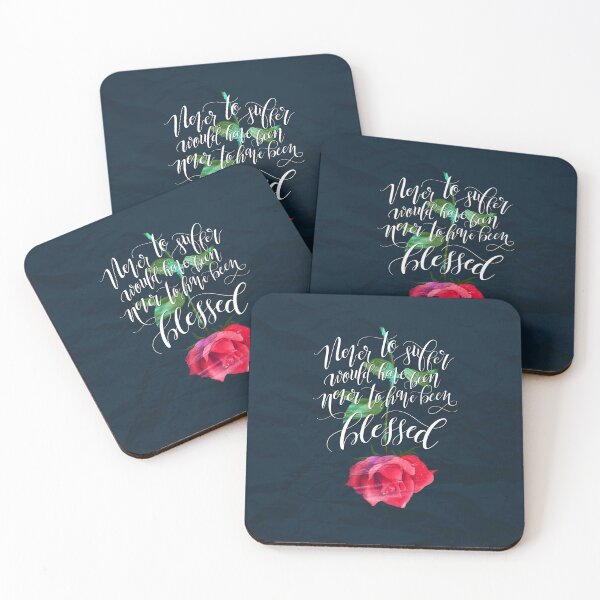 Item preview, Edgar Allan Poe Quote With Rose Calligraphy | Dark Academia Variant designed and sold by Whim & Verse Studio.