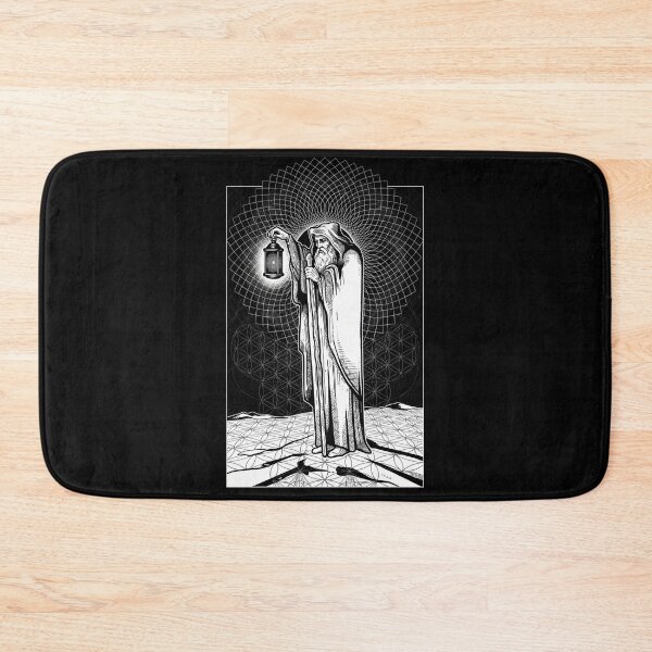 Item preview, The Hermit Tarot Sacred Geometry Art designed and sold by Mystikos Art.