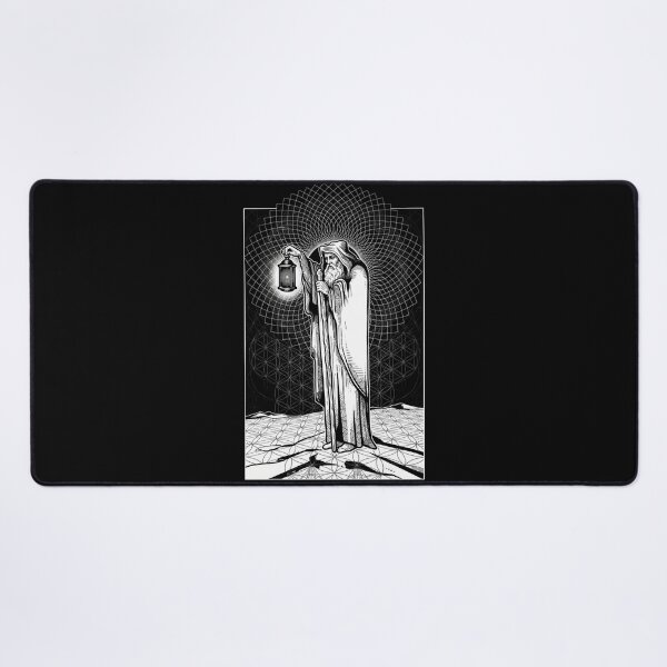 Item preview, The Hermit Tarot Sacred Geometry Art designed and sold by Mystikos Art.