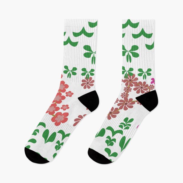 Item preview, Colorful Floral Vine and Leaf Decorative Seamless Pattern on White Background designed and sold by Ei-Ei.