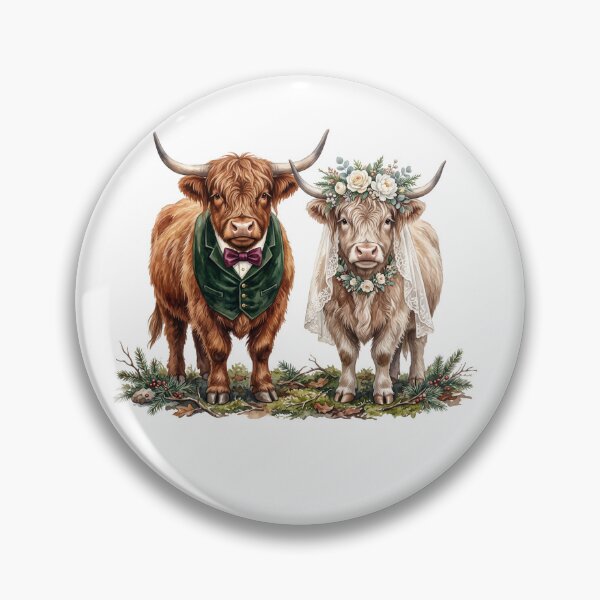 Item preview, Highland Cow Wedding Couple designed and sold by Tiffany Roy.