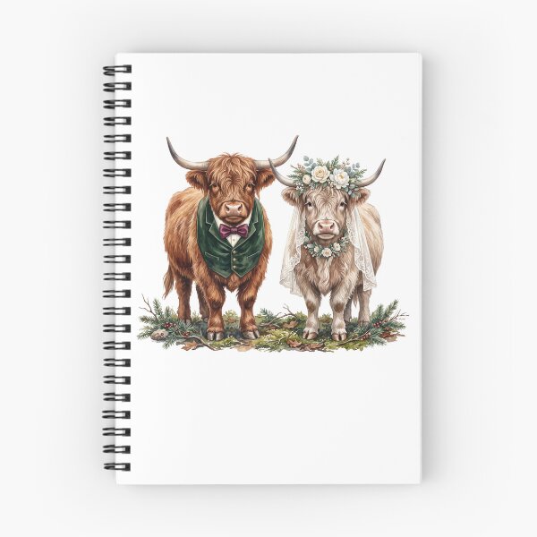 Item preview, Highland Cow Wedding Couple designed and sold by Tiffany Roy.