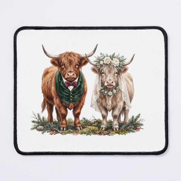 Item preview, Highland Cow Wedding Couple designed and sold by Roy & Tiffany.