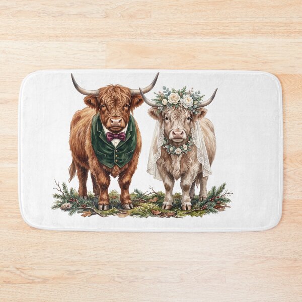 Item preview, Highland Cow Wedding Couple designed and sold by Roy & Tiffany.