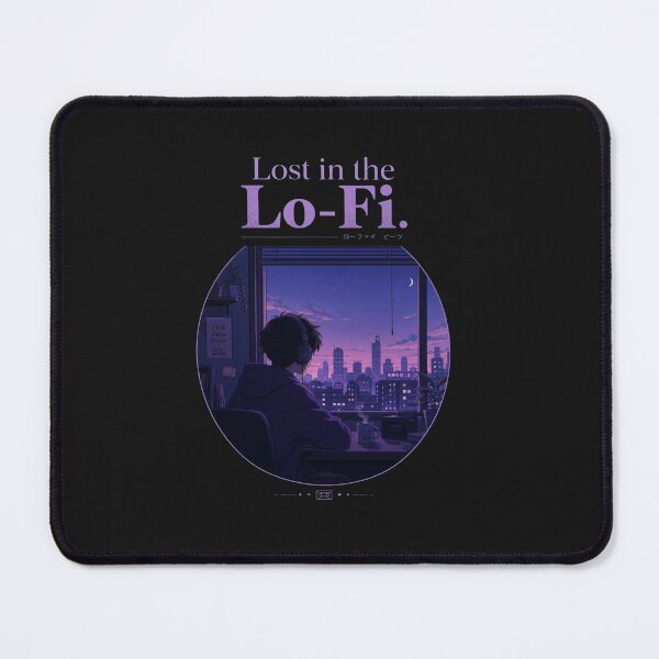 Item preview, Lost in the Lo-Fi – Chill Anime Window View – Purple Blue Aesthetic Art designed and sold by bobscraze.