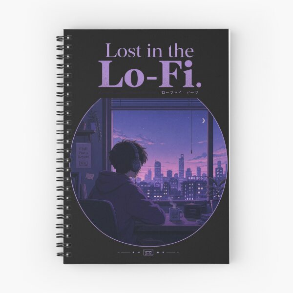 Item preview, Lost in the Lo-Fi – Chill Anime Window View – Purple Blue Aesthetic Art designed and sold by bobscraze.