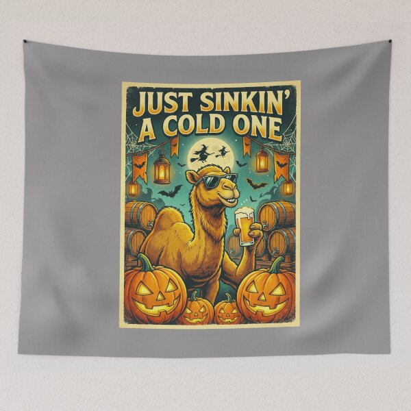 Item preview, Spooky Camel Beer Night – Halloween Just Sinkin' a Cold One – Funny Beer T-Shirt designed and sold by Grang Art Artistic Designs.
