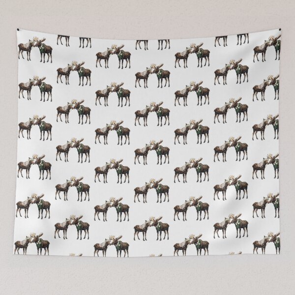 Item preview, Moose Wedding Couple Art designed and sold by Roy & Tiffany.