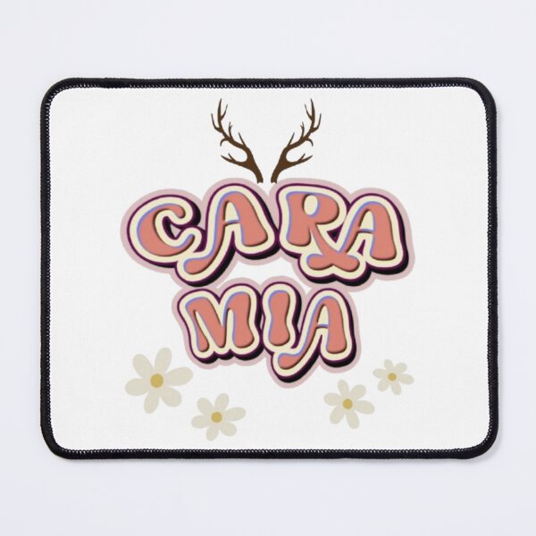 Item preview, Cara Mia Italian My Beloved Retro Groovy Typography Art designed and sold by Miheerala.
