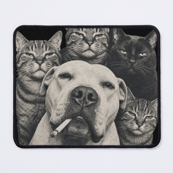 Item preview, Vintage Tough Dog with Cigarette and Grumpy Cats designed and sold by LinaDesign Store.