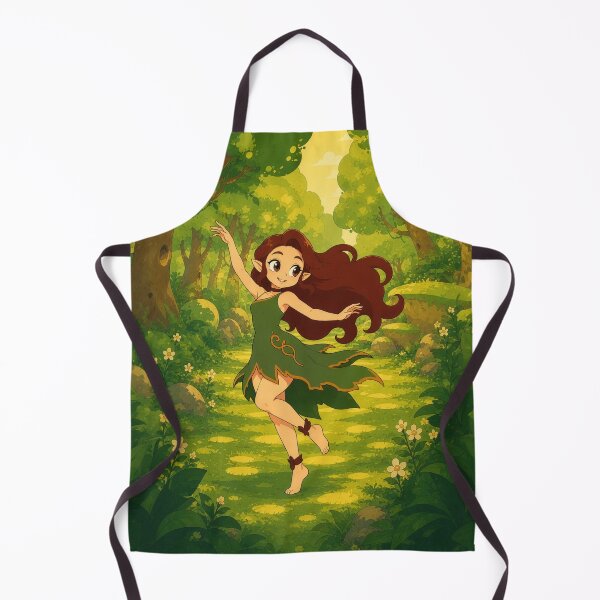 Item preview, Green Fairy of the Enchanted Forest - Aesthetic Fantasy Illustration designed and sold by Volshira.