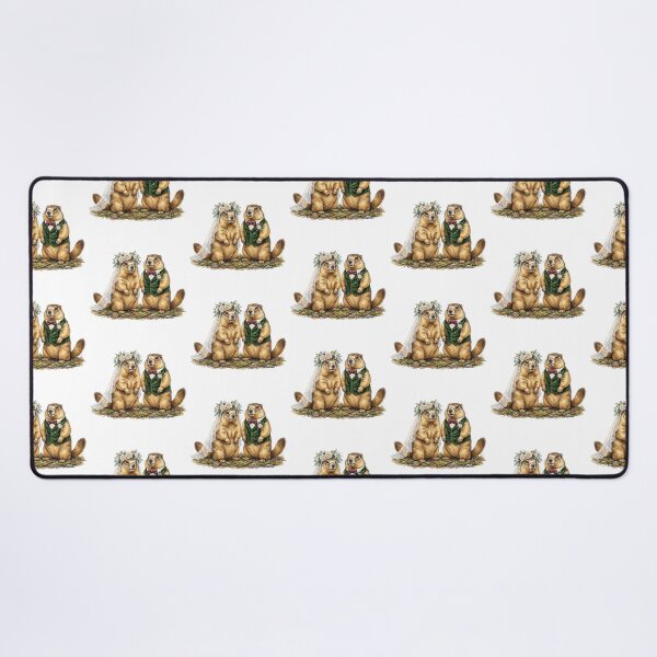 Item preview, Groundhog Wedding Couple Art designed and sold by Roy & Tiffany.