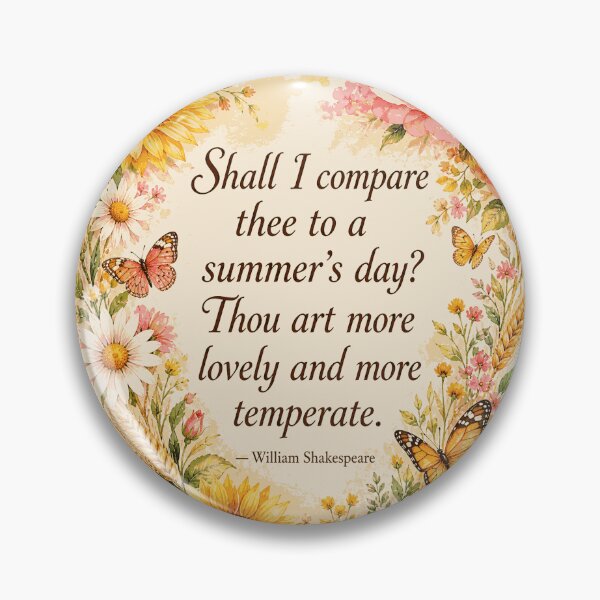 Item preview, Shall I Compare Thee To A Summer's Day William Shakespeare Quote designed and sold by CozyPaletteShop.