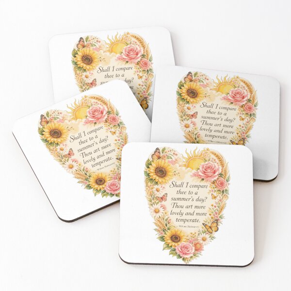 Item preview, Shall I Compare Thee To A Summer's Day William Shakespeare Quote designed and sold by CozyPaletteShop.