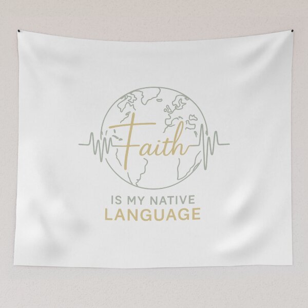Item preview, Faith is My Native Language | Global Christian Waveform T-Shirt designed and sold by SoulThread Studio.