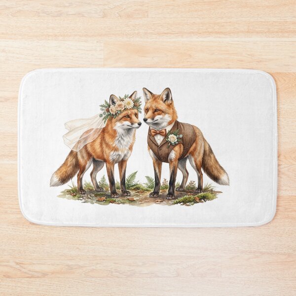 Item preview, Woodland Fox Wedding Couple designed and sold by Tiffany Roy.
